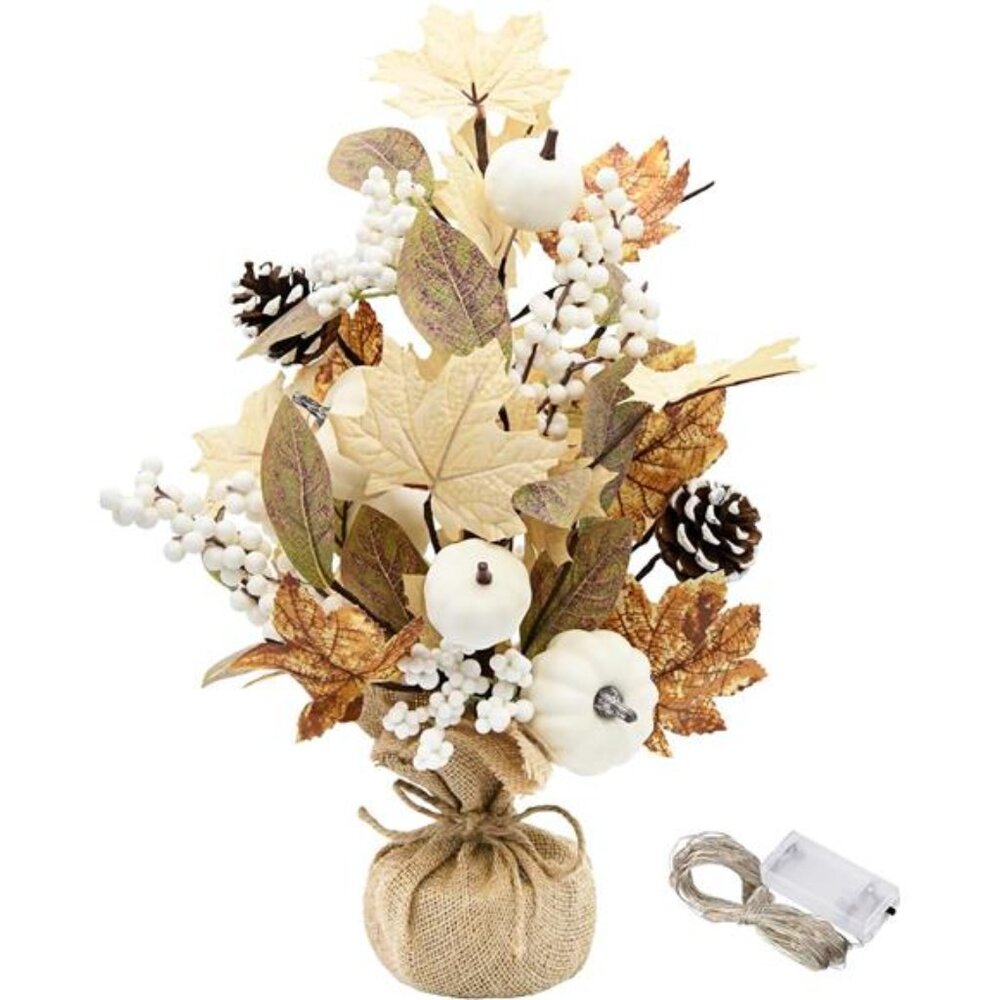 Fall Tree Decorations‎ Indoor, 20 inch Fall Artificial Maple Leaf Table Tree